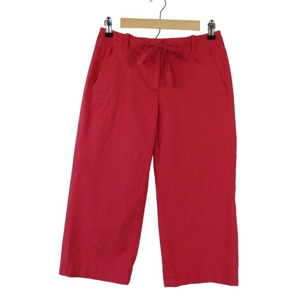 TALBOTS Petite Women's Heritage Mid-rise Coral Wide Leg Capris 2P